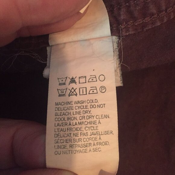 Lucky Brand Womens Anorak Barn Jacket Size 1X Burgundy Cotton Twill Pockets - Picture 9 of 12